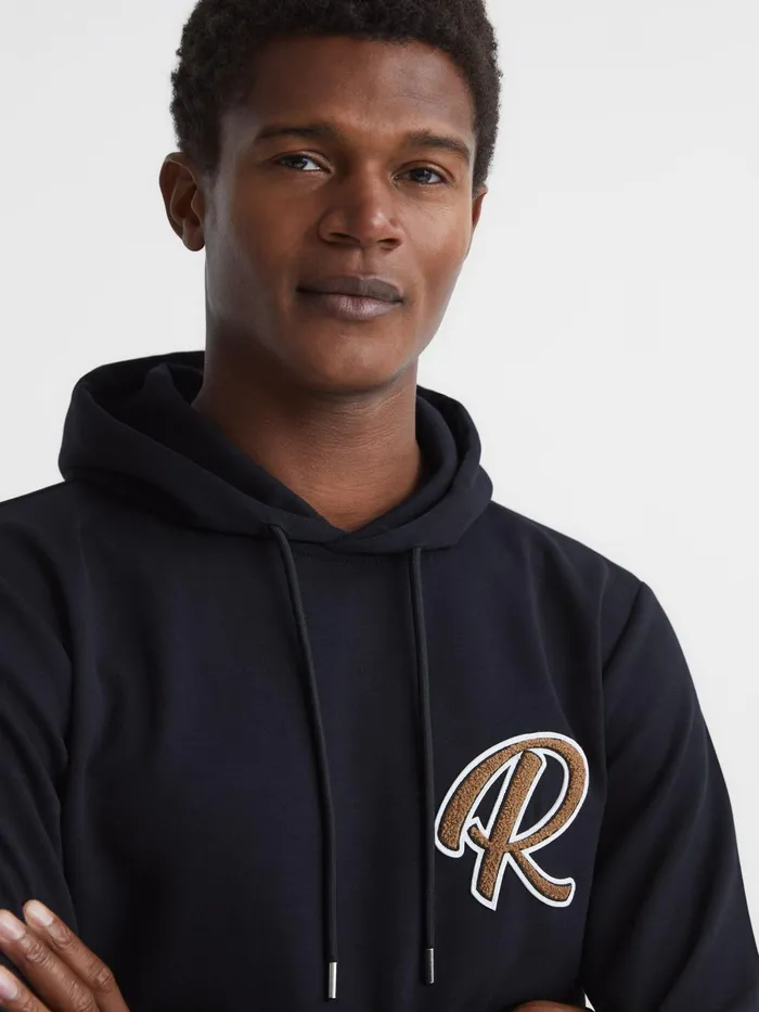 Reiss Sweats and Hoodies Fabien R Loungewear Hoodie Navy 8211 Men
