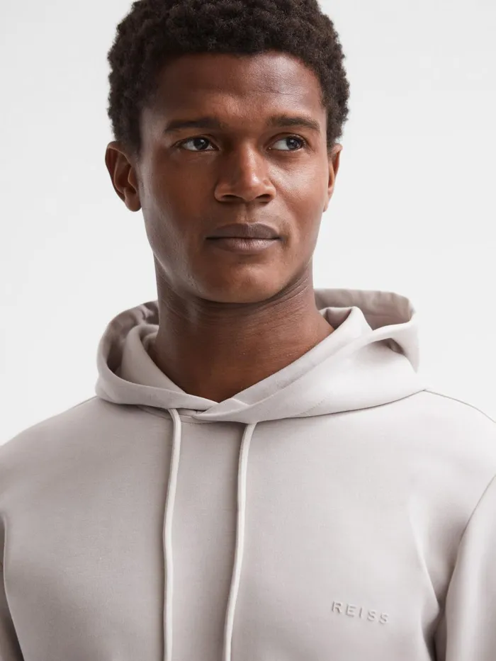 Reiss Sweats and Hoodies James Slim Fit Interlock Drawstring Hoodie Navy 8211 Men Reiss Sweats and Hoodies James Slim Fit Interlock Drawstring Hoodie Navy 8211 Men