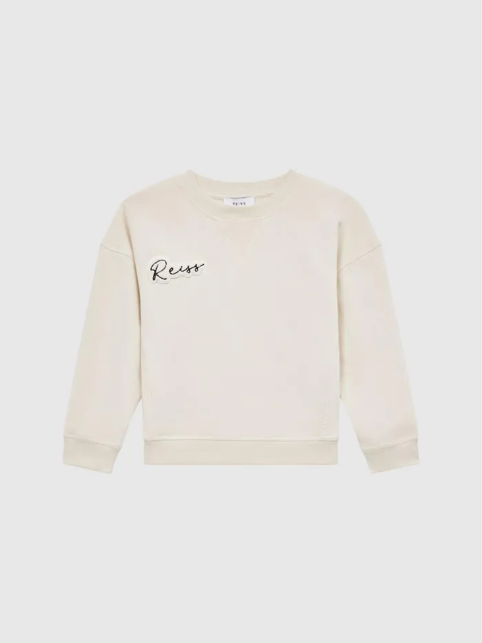 Reiss Sweats and Hoodies Natasha Fleece Crew Neck Jumper Oatmeal 8211 Children