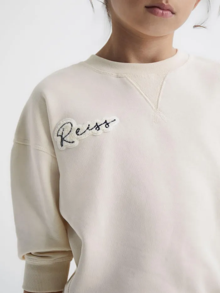Reiss Sweats and Hoodies Natasha Fleece Crew Neck Jumper Oatmeal 8211 Children