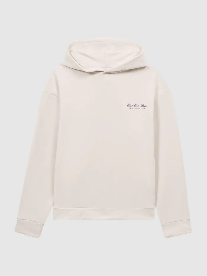 Reiss Sweats and Hoodies Pool Reiss Ch Motif Cotton Hoodie Off White 8211 Men