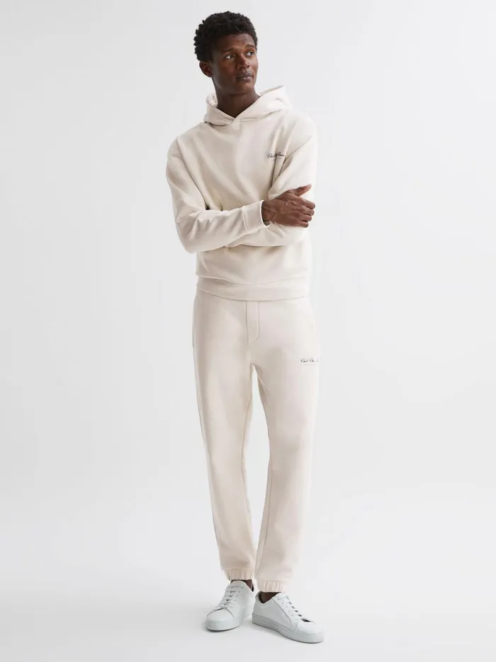 Reiss Sweats and Hoodies Pool Reiss Ch Motif Cotton Hoodie Off White 8211 Men