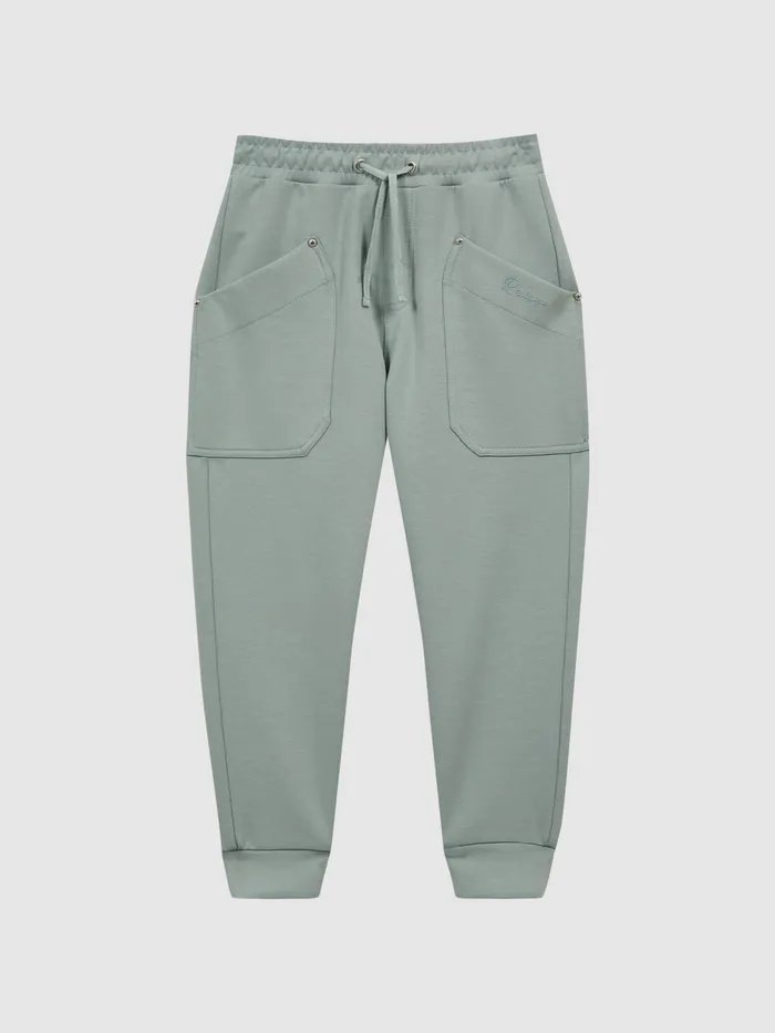 Reiss Sweats and Hoodies Tila Jersey Drawstring Joggers Sage 8211 Children