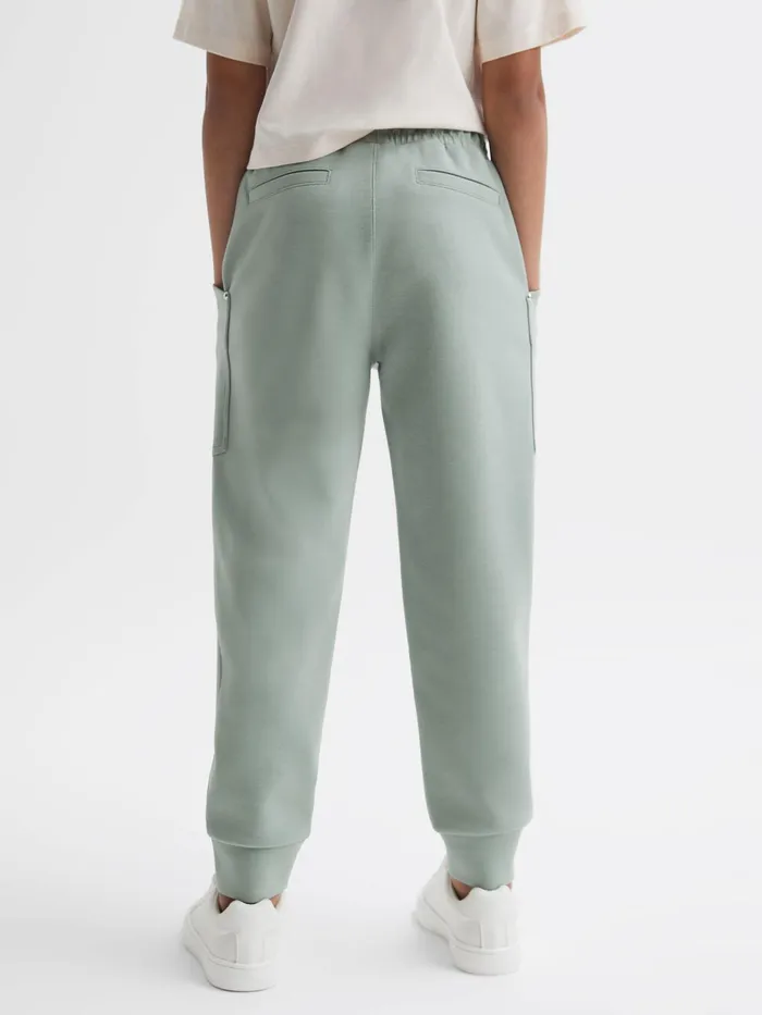 Reiss Sweats and Hoodies Tila Jersey Drawstring Joggers Sage 8211 Children