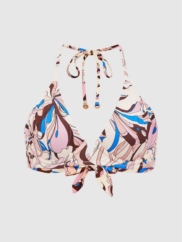 Reiss Swimwear Audrinna Underwired Abstract Print Triangle Bikini Top Multi 8211 Women