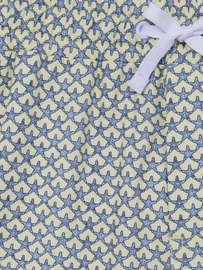 Reiss Swimwear Bay Starfish Print Swim Shorts Yellow 8211 Children