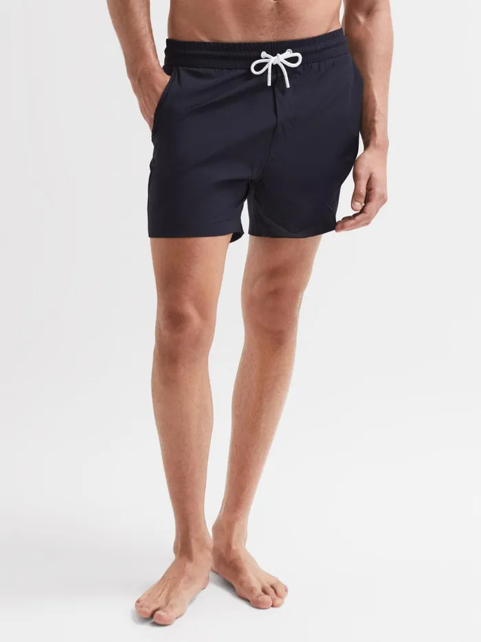 Reiss Swimwear Beach Plain Drawstring Swim Shorts Navy 8211 Men