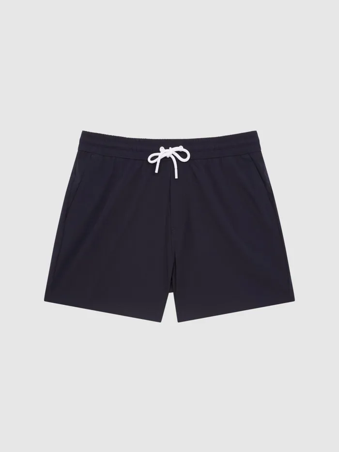 Reiss Swimwear Beach Plain Drawstring Swim Shorts Navy 8211 Men