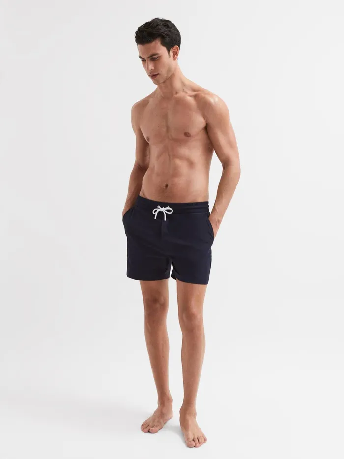 Reiss Swimwear Beach Plain Drawstring Swim Shorts Navy 8211 Men