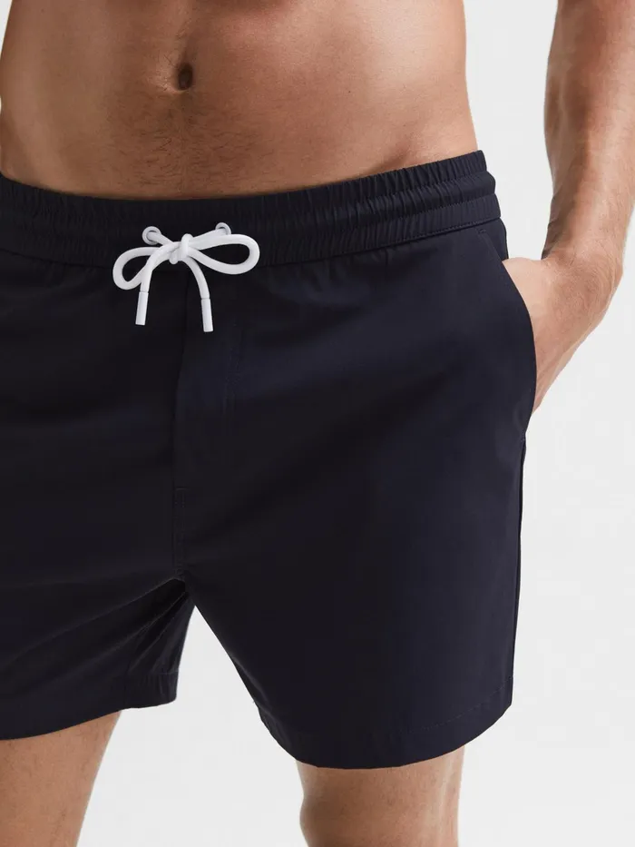 Reiss Swimwear Beach Plain Drawstring Swim Shorts Navy 8211 Men