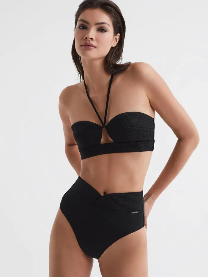 Reiss Swimwear Calvin Klein Underwear Halterneck Bikini Top Black 8211 Women