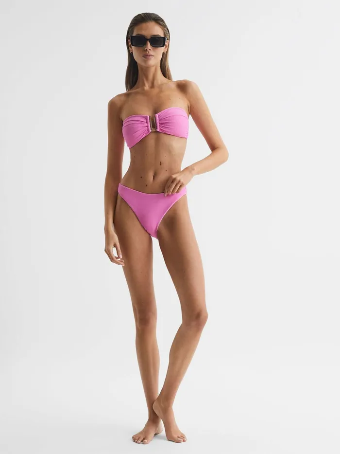 Reiss Swimwear Carina Bandeau Bikini Top Pink 8211 Women
