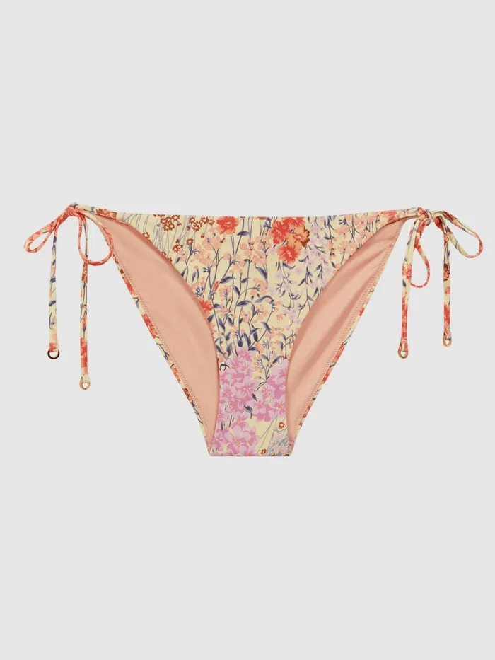 Reiss Swimwear Daniella Floral Print SelfTie Bikini Bottoms Pink Print 8211 Women