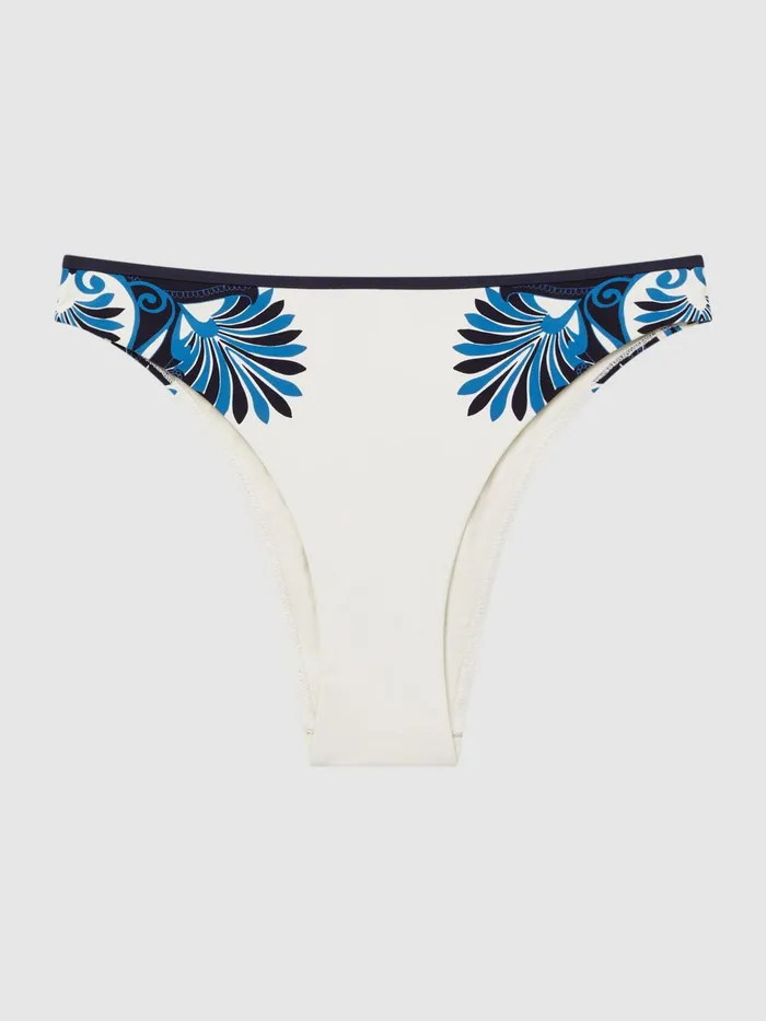 Reiss Swimwear Lucille Printed Bikini Bottoms White Print 8211 Women