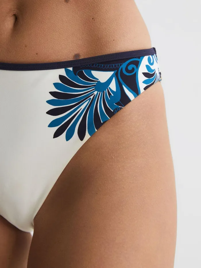 Reiss Swimwear Lucille Printed Bikini Bottoms White Print 8211 Women