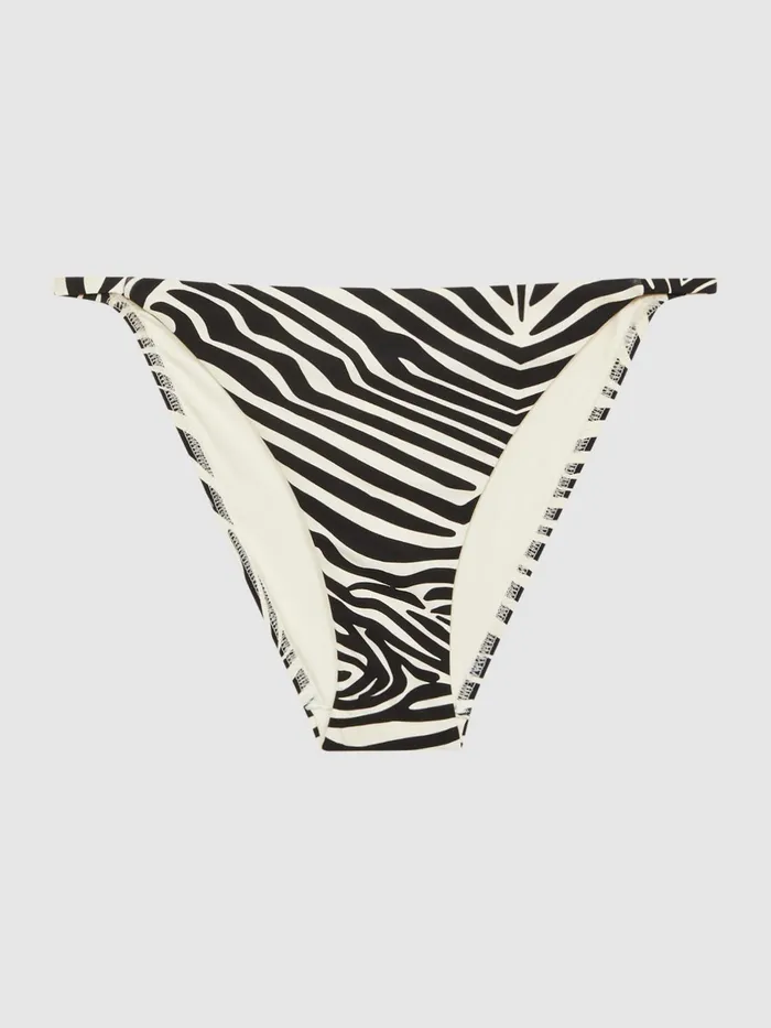 Reiss Swimwear Melody Zebra Print Bikini Bottoms Blackwhite 8211 Women