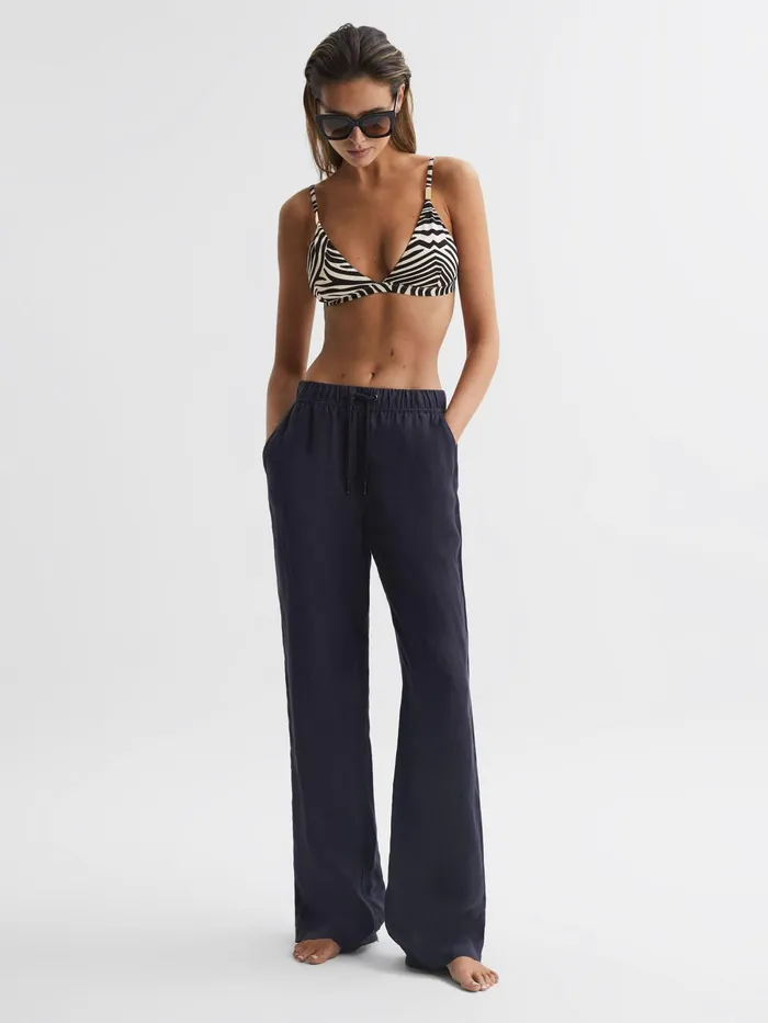 Reiss Swimwear Melody Zebra Print Bikini Top Blackwhite 8211 Women