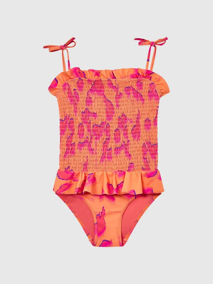 Reiss Swimwear Nelli Floral Swimsuit Orange Print 8211 Children