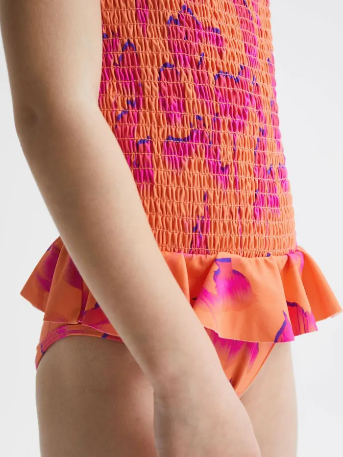 Reiss Swimwear Nelli Floral Swimsuit Orange Print 8211 Children