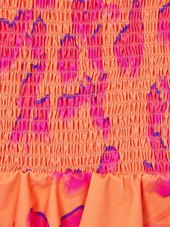 Reiss Swimwear Nelli Floral Swimsuit Orange Print 8211 Children