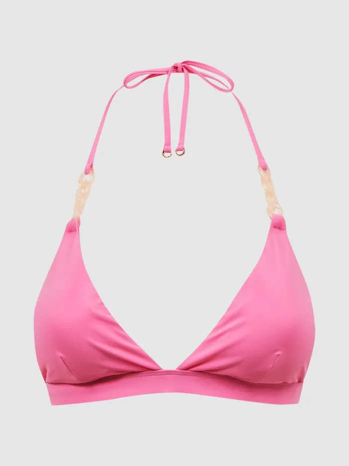 Reiss Swimwear Ripley Triangle Bikini Top Pink 8211 Women