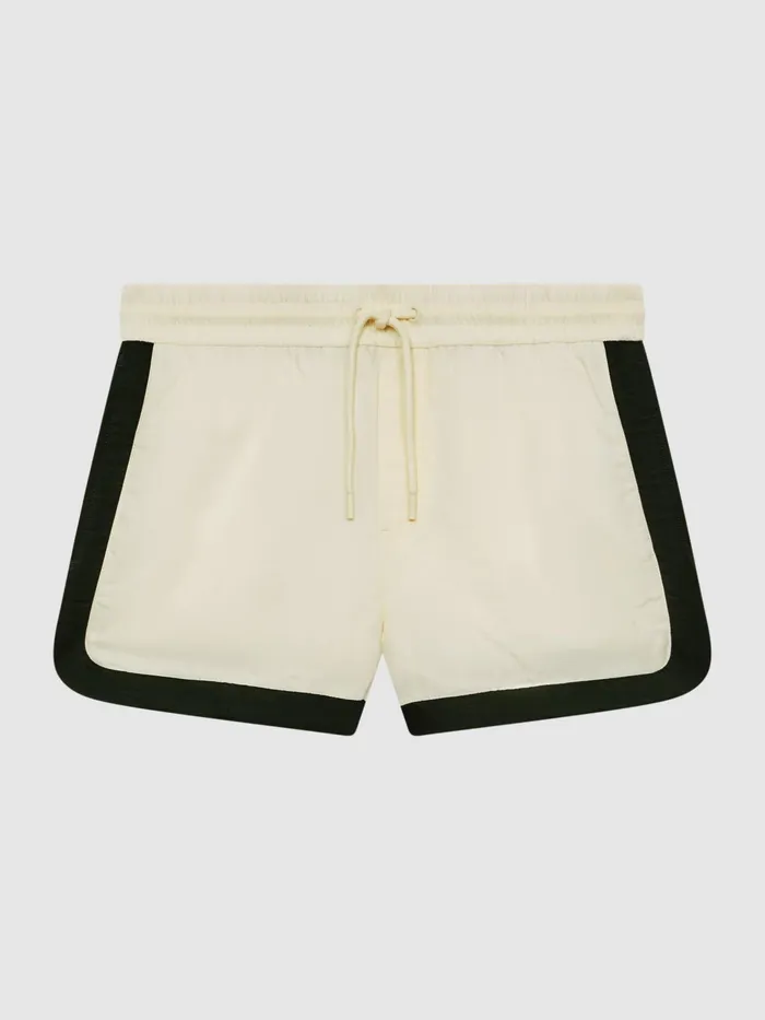 Reiss Swimwear Surf Drawstring Contrast Swim Shorts Whitebottle Green 8211 Men