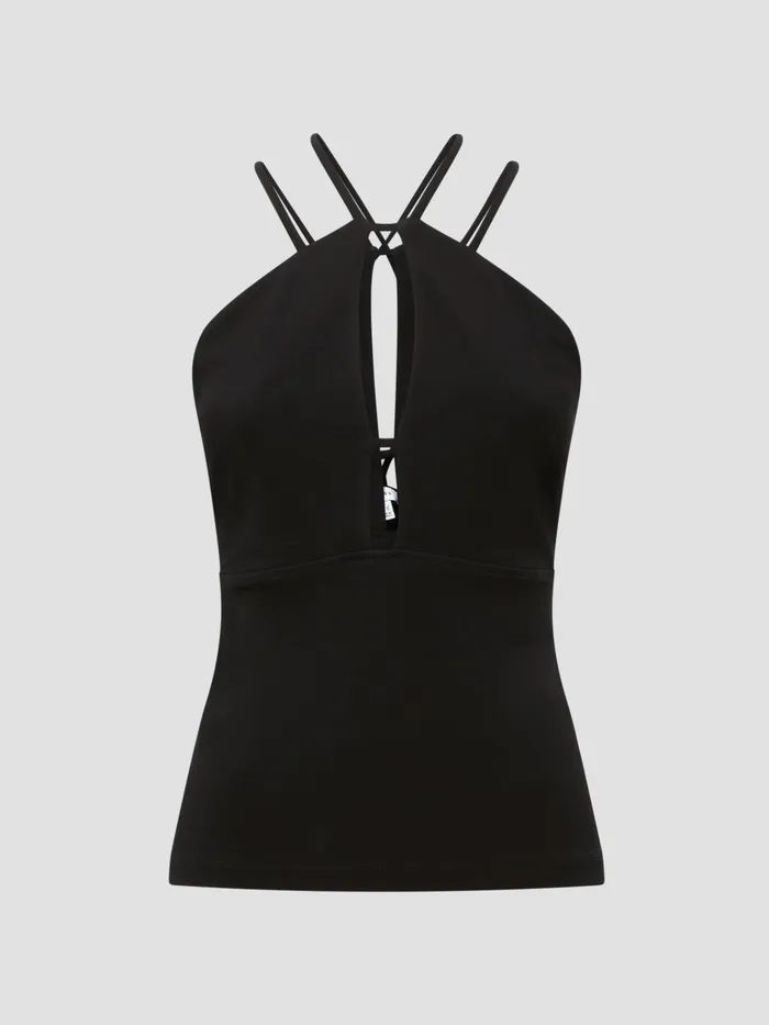 Reiss TShirts and Vests Raquel Strappy CutOut Top Black 8211 Women