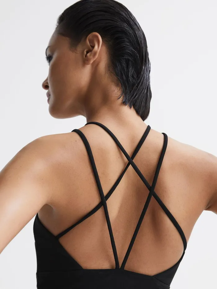 Reiss TShirts and Vests Raquel Strappy CutOut Top Black 8211 Women
