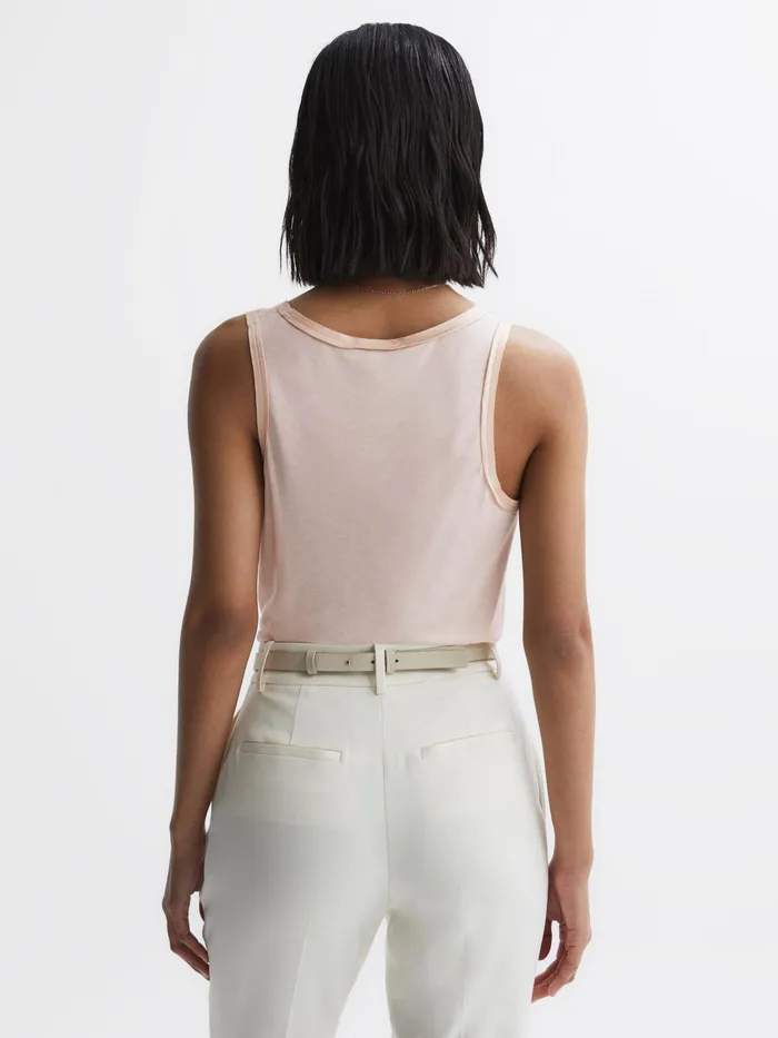 Reiss TShirts and Vests Riley Silk Front Vest Aqua 8211 Women
