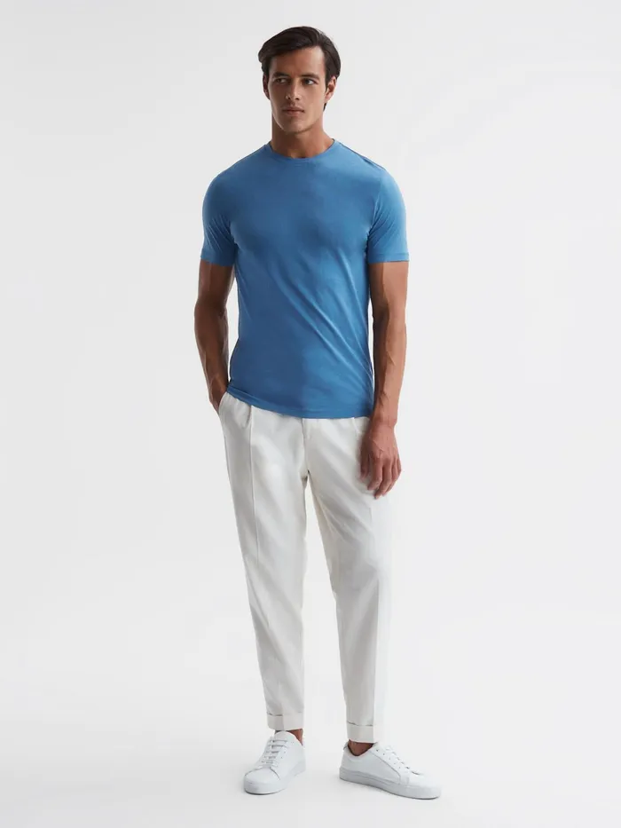Reiss TShirts Bless Crew Neck TShirt Marine Blue 8211 Men