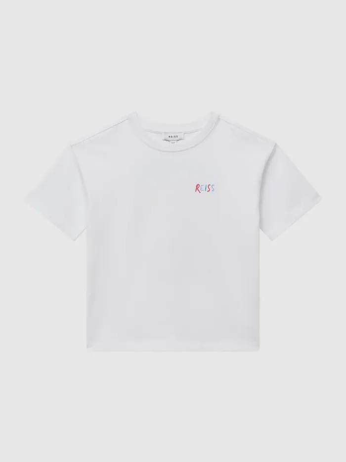 Reiss TShirts Paracas Motif Cotton TShirt White 8211 Children