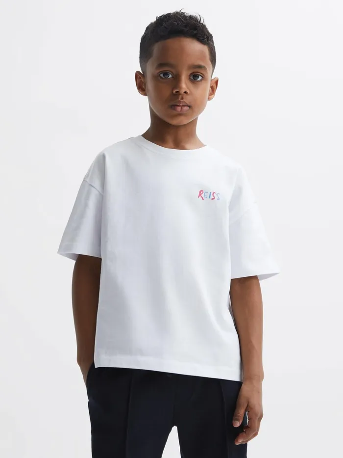 Reiss TShirts Paracas Motif Cotton TShirt White 8211 Children