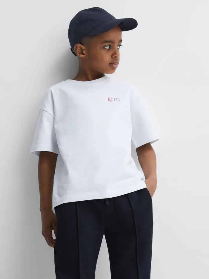 Reiss TShirts Paracas Motif Cotton TShirt White 8211 Children
