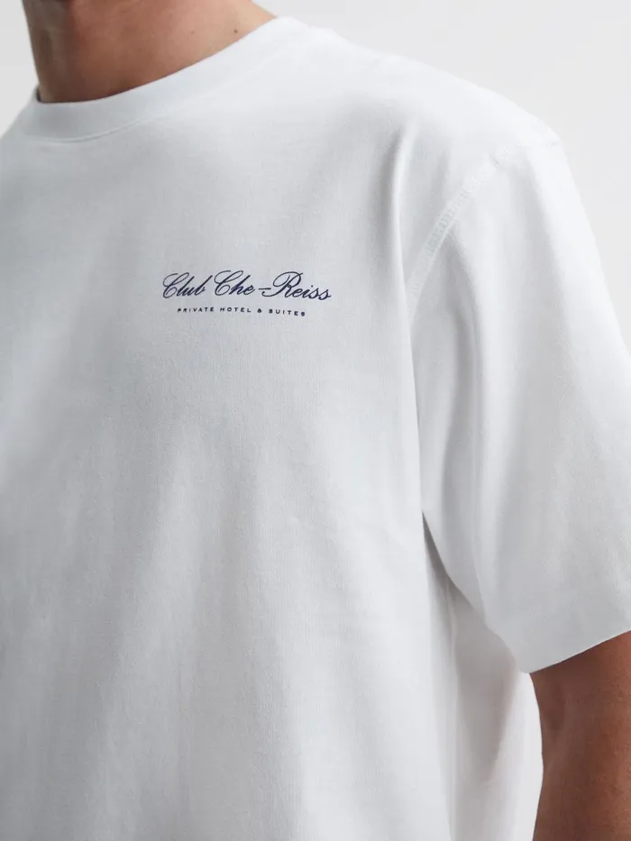 Reiss TShirts Villa Reiss Ch Motif Crew Neck TShirt Off White 8211 Men