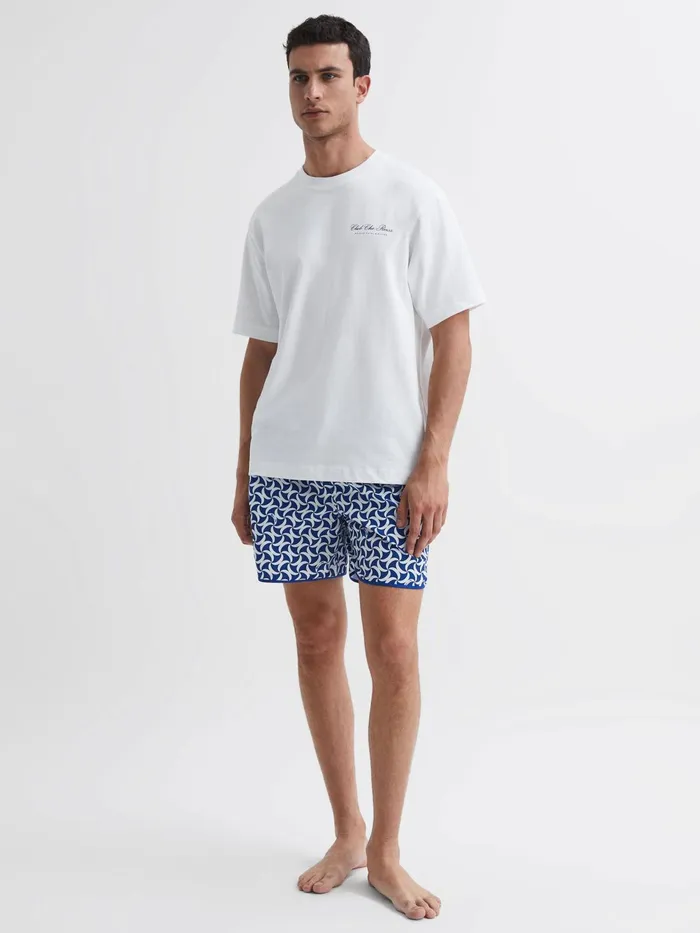 Reiss TShirts Villa Reiss Ch Motif Crew Neck TShirt Off White 8211 Men