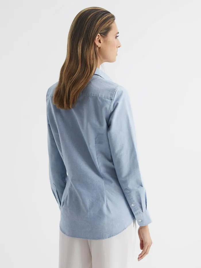 Reiss Tops Allie Fitted Oxford Shirt Blue 8211 Women