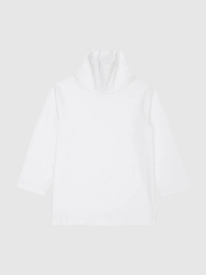 Reiss Tops and Tshirts Carey Roll Neck Long Sleeve Top Ivory 8211 Children
