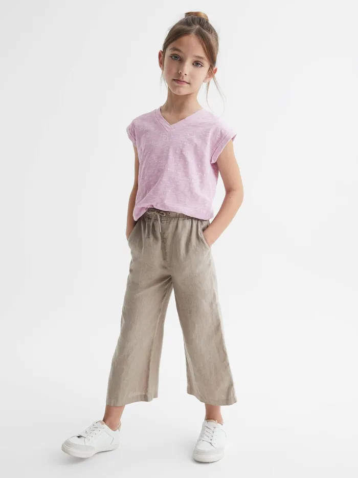 Reiss Tops and Tshirts Freddie Jersey VNeck TShirt Lilac 8211 Children