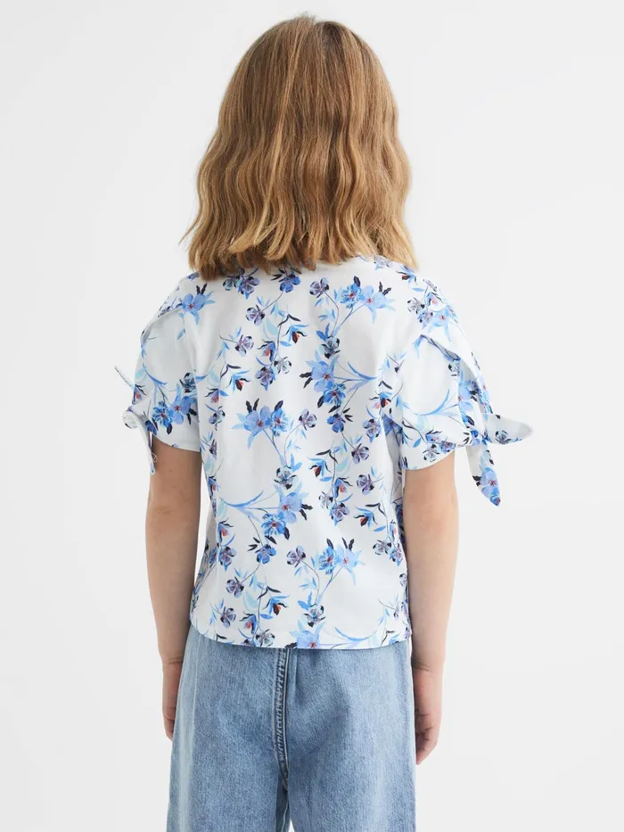 Reiss Tops and Tshirts Tally Printed Cotton TShirt Blue Print 8211 Children