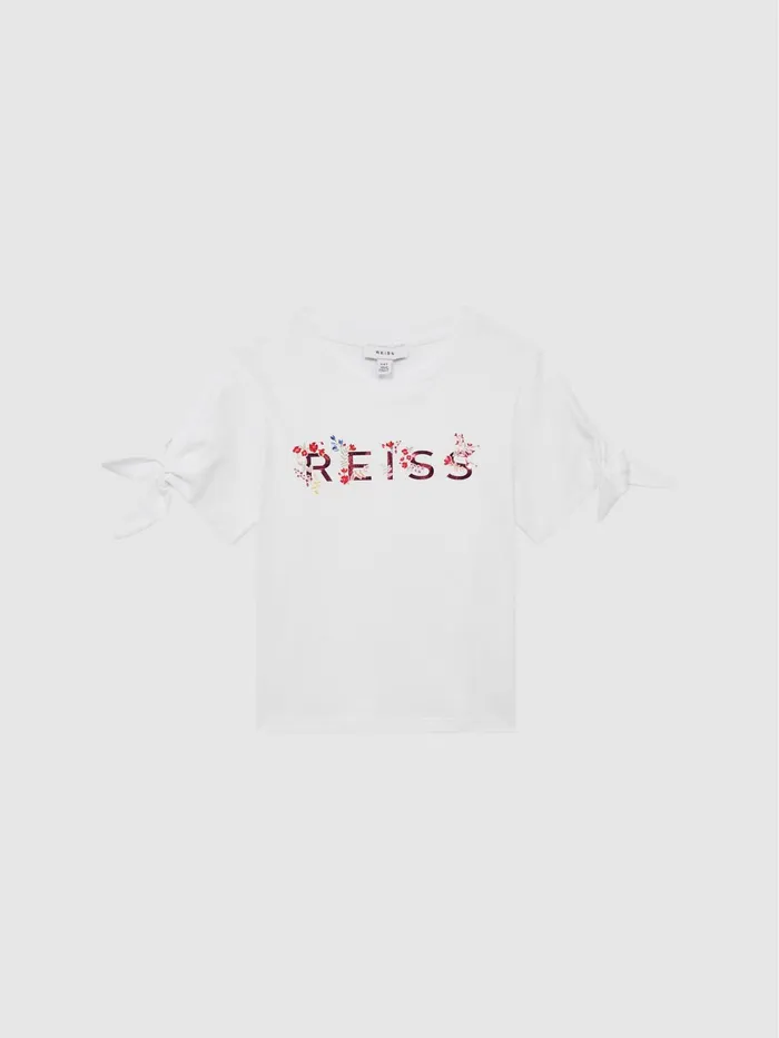 Reiss Tops and Tshirts Tally Printed Cotton TShirt Pink Print 8211 Children