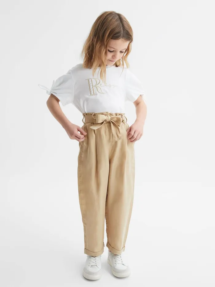 Reiss Tops and Tshirts Tally Printed Cotton TShirt White 8211 Children