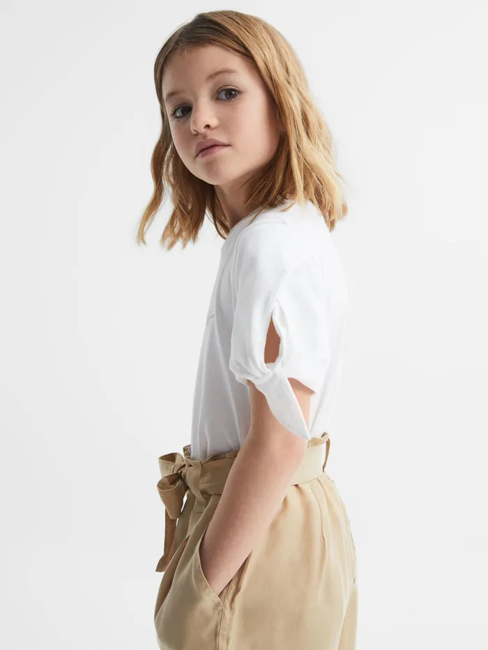 Reiss Tops and Tshirts Tally Printed Cotton TShirt White 8211 Children