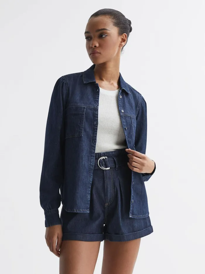 Reiss Tops Belize Paige Denim Shirt Rena 8211 Women