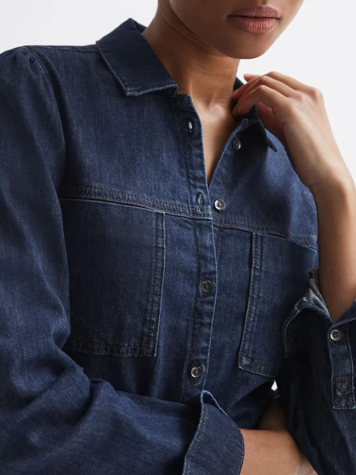 Reiss Tops Belize Paige Denim Shirt Rena 8211 Women