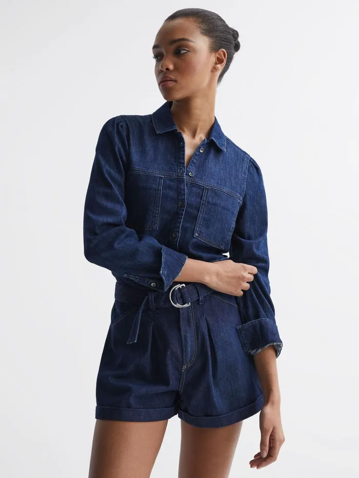 Reiss Tops Belize Paige Denim Shirt Rena 8211 Women