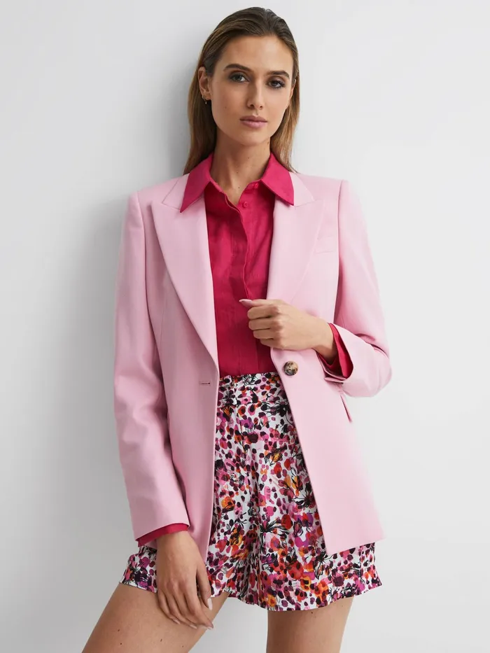 Reiss Tops Cammie Oversized Linen Shirt Fuschia 8211 Women
