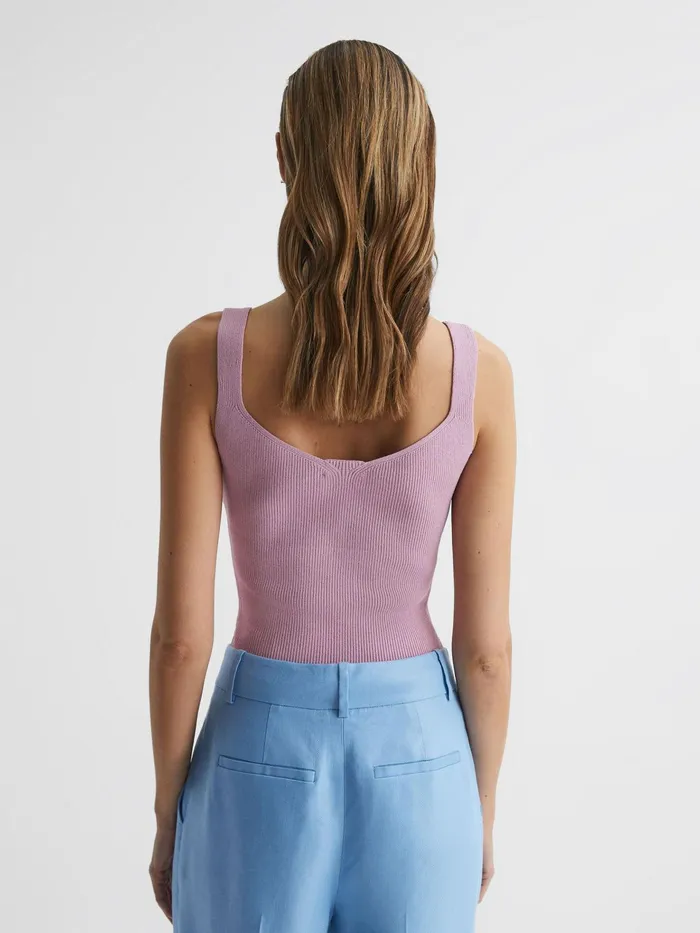 Reiss Tops Daisy Sweetheart Neck Top Black 8211 Women