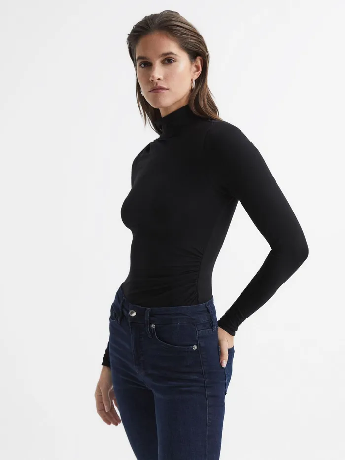 Reiss Tops Good American Turtleneck Bodysuit Black 8211 Women