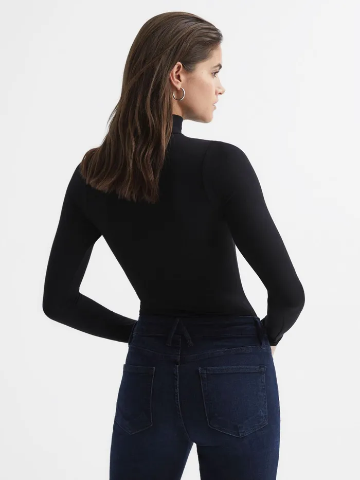 Reiss Tops Good American Turtleneck Bodysuit Black 8211 Women
