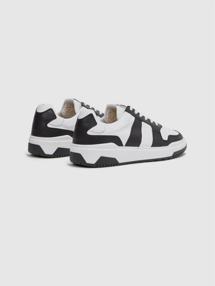 Reiss Trainers Arlo Low Top Leather Trainers Airforce Blue 8211 Men